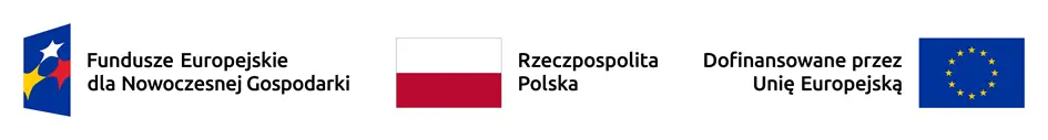 Logotypy: Fundusze Europejskie dla Nowoczesnej Gospodarki, Rzeczpospolita Polska i Unia Europejska – Dofinansowano przez Unię Europejską